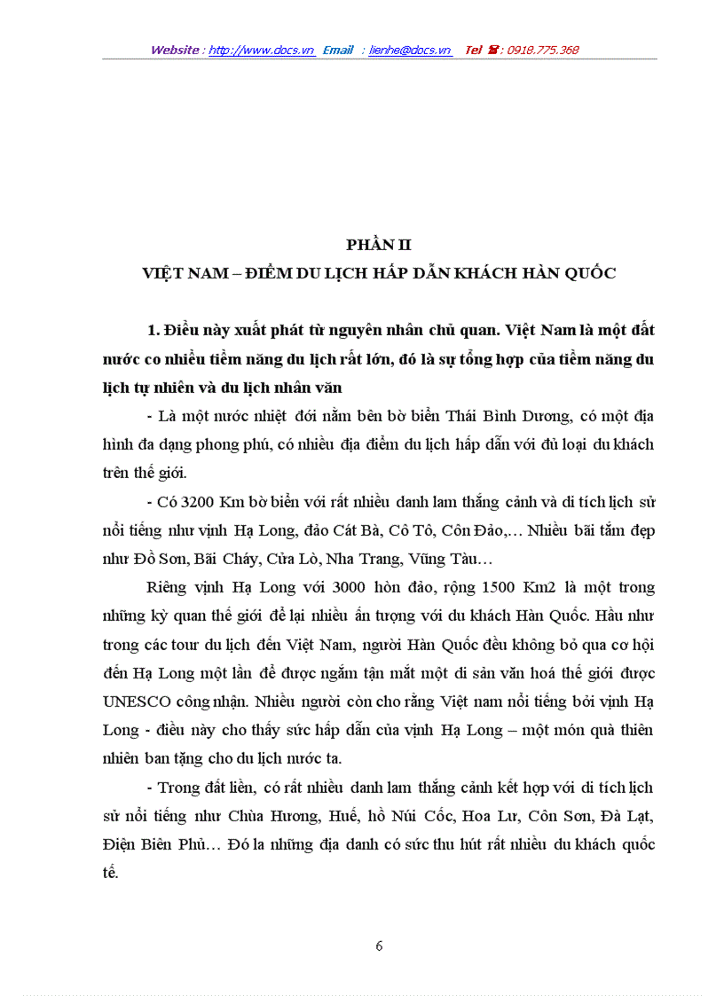 image for page Việt nam điểm du lịch hấp dẫn khách hàn quốc