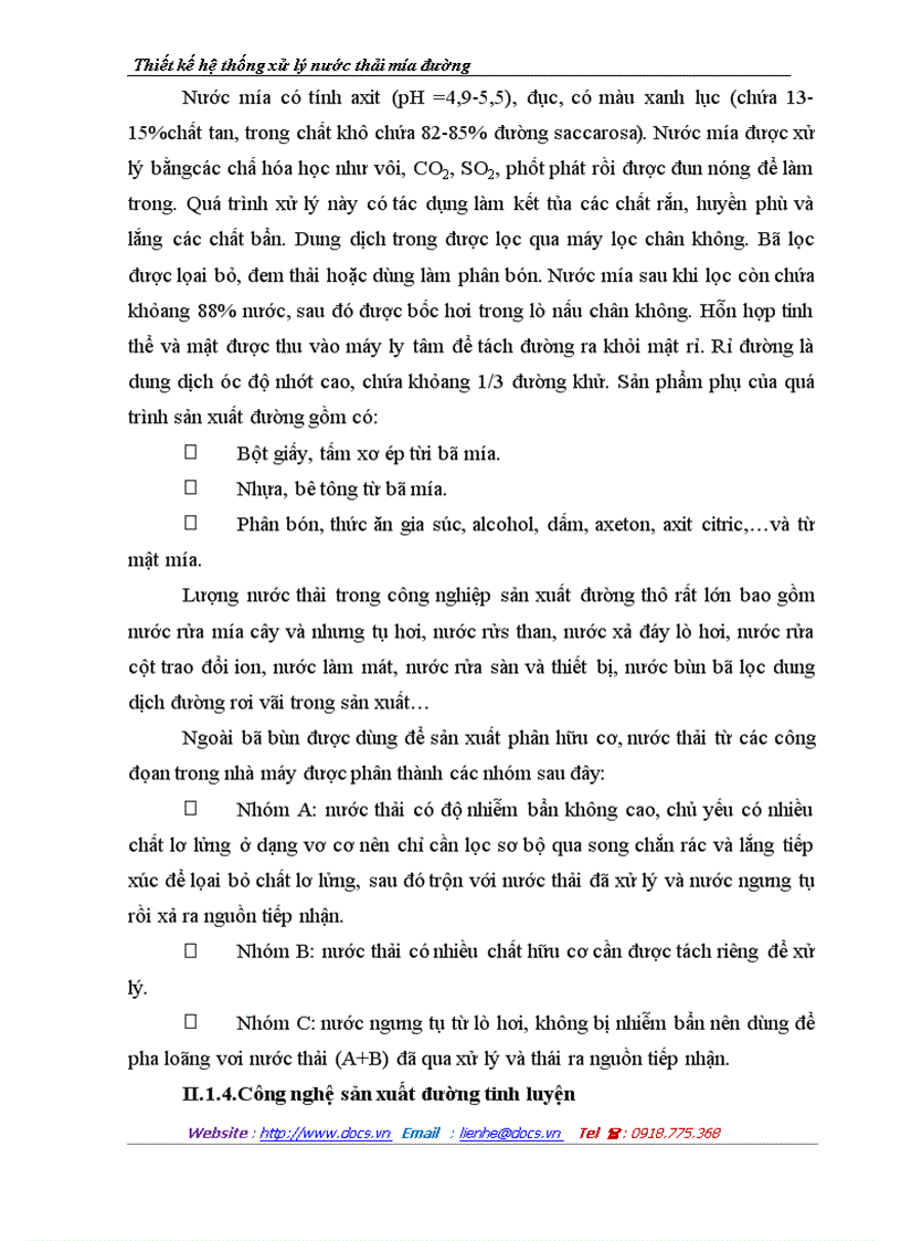 image for page Thiết kế hệ thống xử lý nước thải mía đường