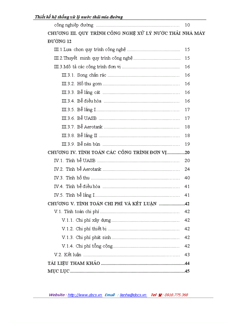 image for page Thiết kế hệ thống xử lý nước thải mía đường