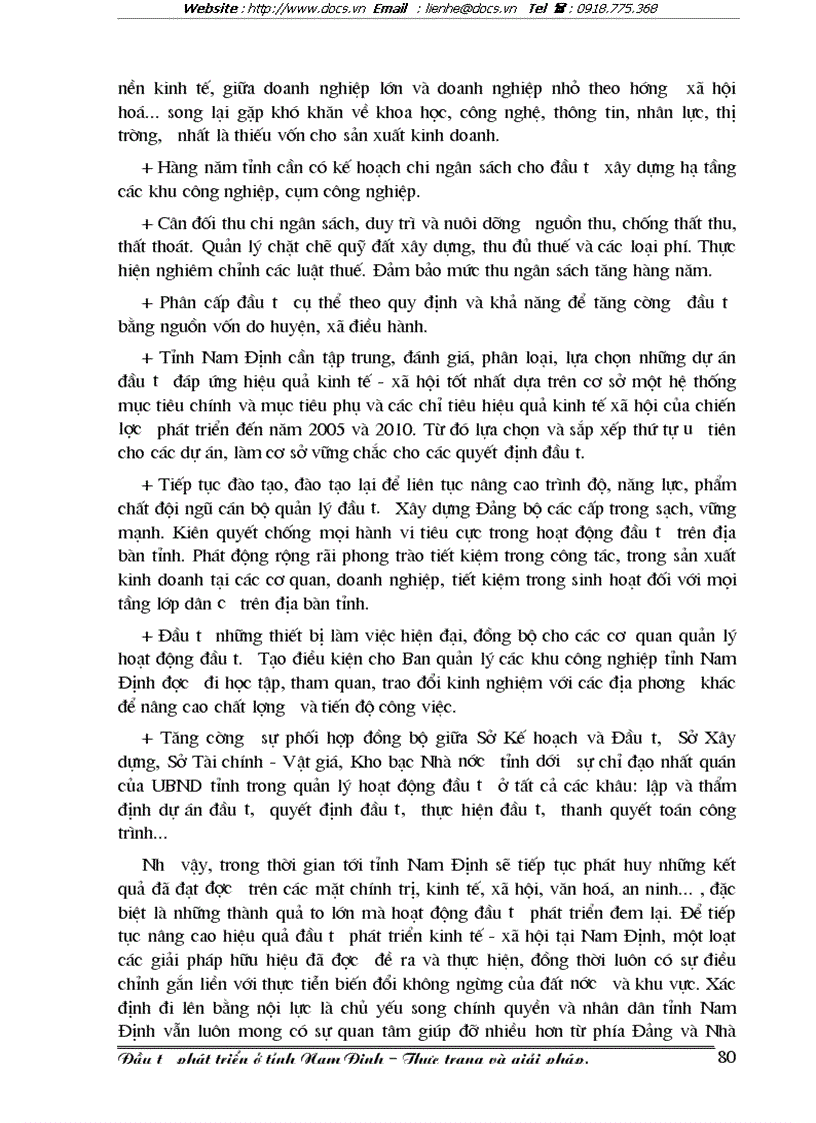 image for page Đầu tư phát triển ở tỉnh Nam Định Thực trạng và giải pháp