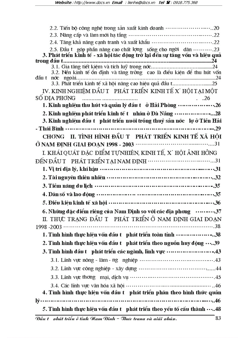 image for page Đầu tư phát triển ở tỉnh Nam Định Thực trạng và giải pháp