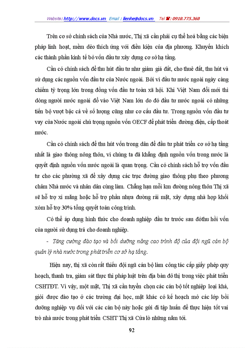 image for page Vai trò quản lý nhà nước trong phát triển cơ sở hạ tầng kỹ thuật của đô thị du lịch Thị xã Cửa Lò