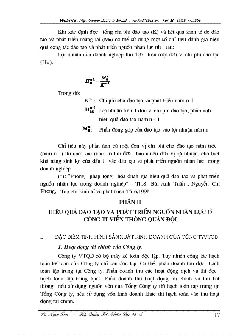 image for page Một số giải pháp nâng cao hiệu quả đào tạo và phát triển nguồn nhân lực tại công ty viễn thông quân đội