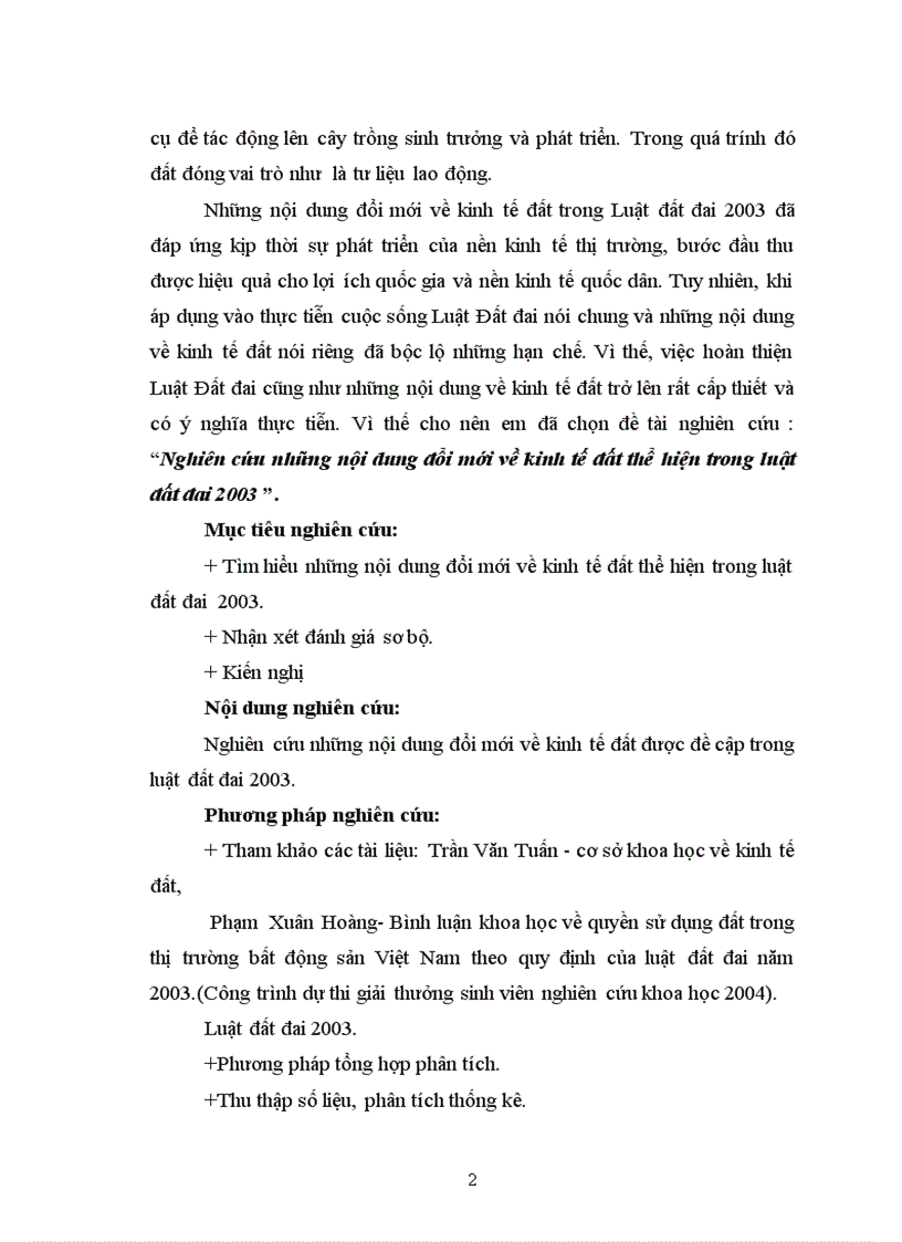 image for page Nghiên cứu những nội dung đổi mới về kinh tế đất thể hiện trong luật đất đai 2003