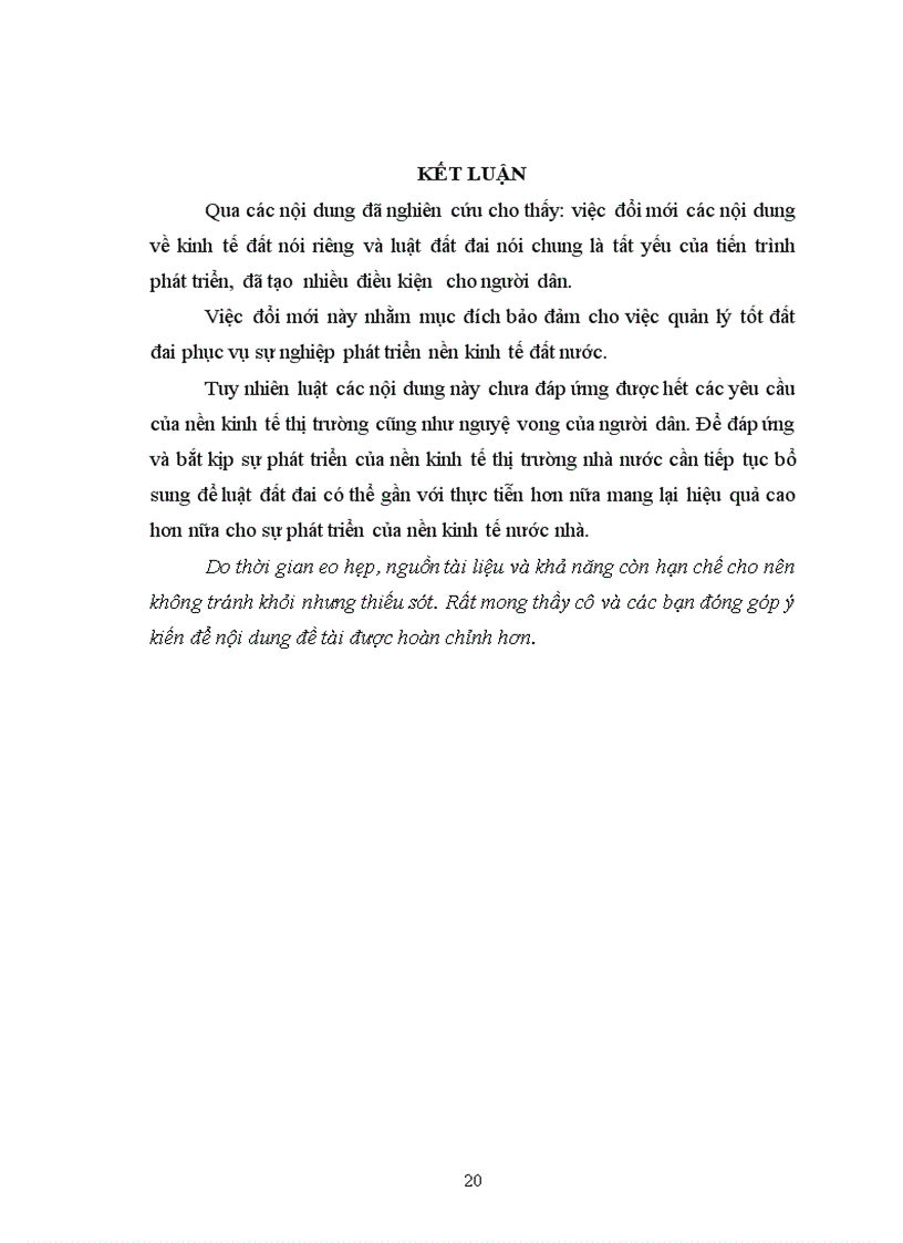 image for page Nghiên cứu những nội dung đổi mới về kinh tế đất thể hiện trong luật đất đai 2003