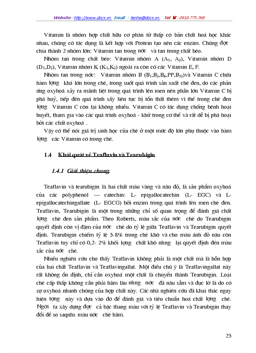 image for page Nghiên cứu mối Quan hệ giữa teaflavin và Tearubigin trong chè đen theo phương pháp OTD đến chất lượng chè