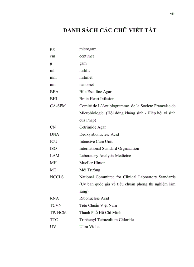 image for page Khảo sát tình hình nhiễm khuẩn và tính đề kháng kháng sinh của vi khuẩn Pseudomonas aeruginosa trong nƣớc uống