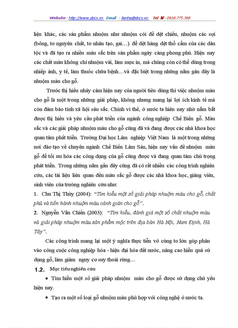 image for page Nghiên một số giải pháp nhuộm màu gỗ và tiến hành nhuộm màu gỗ bằng một số chất nhuộm màu