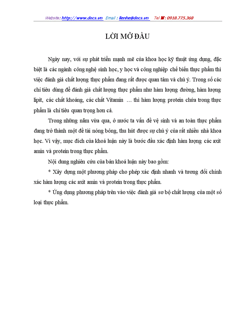image for page Phương pháp cho phép xác định nhanh và tương đối chính xác hàm lượng các axit amin và protein trong thực phẩm