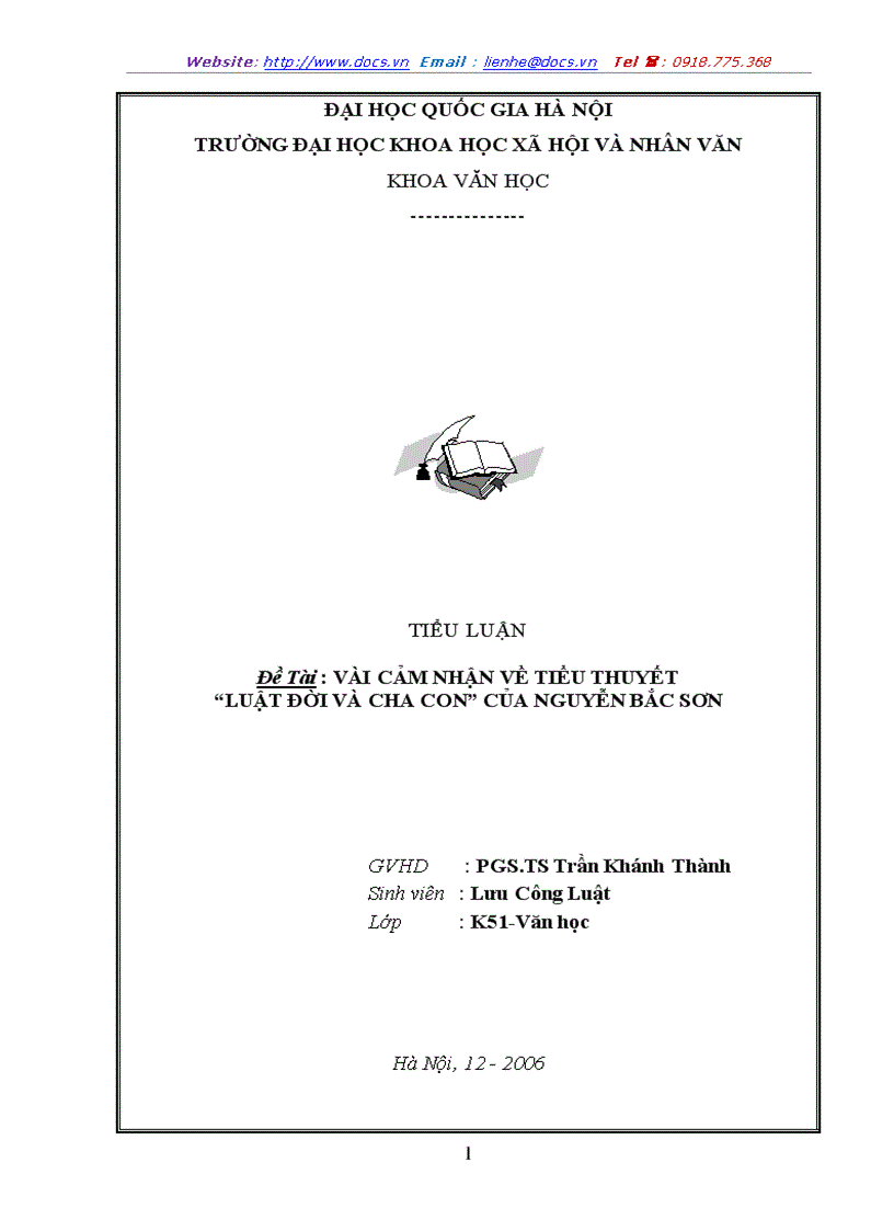 image for page Vài cảm nhận về tiểu thuyết luật đời và cha con của nguyễn bắc sơn