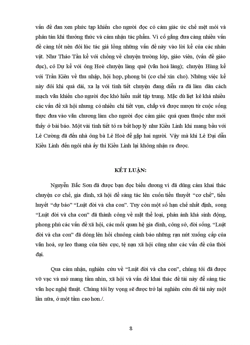 image for page Vài cảm nhận về tiểu thuyết luật đời và cha con của nguyễn bắc sơn