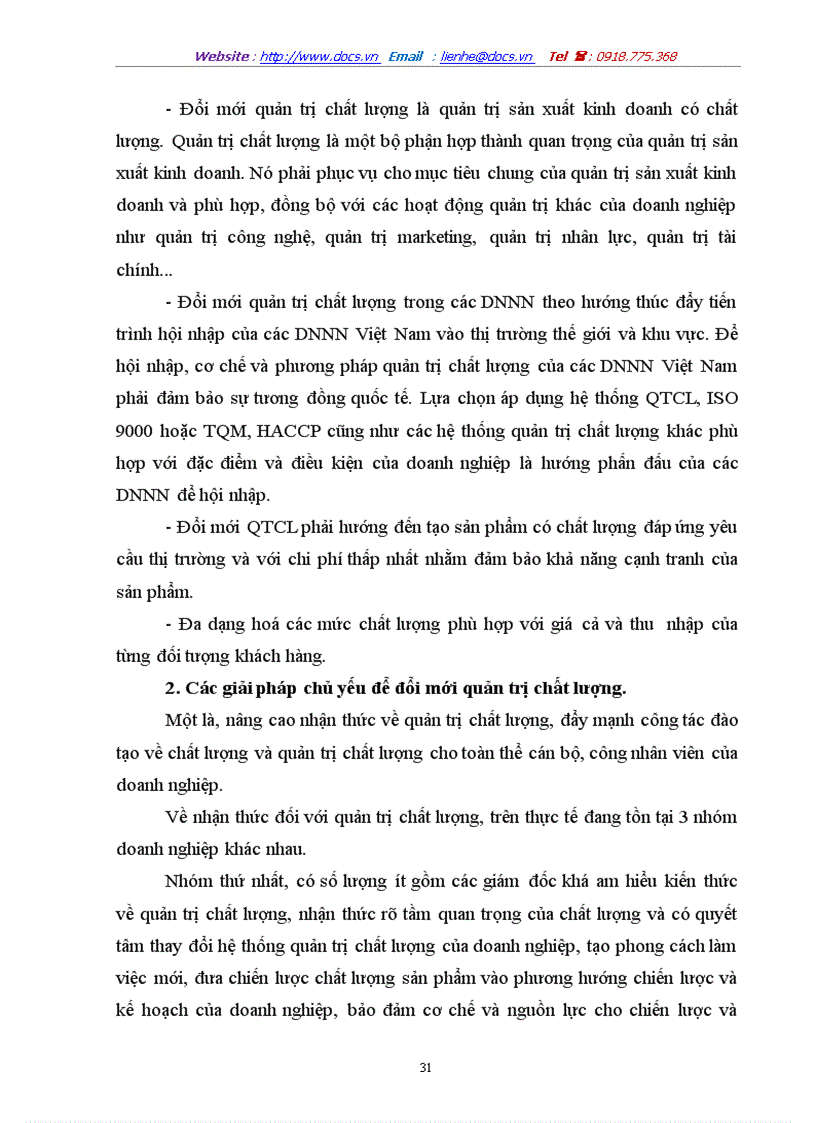 image for page Một số giải pháp nhằm nâng cao chất lượng sản phẩm trong các doanh nghiệp nhà nước ở nước ta hiện nay