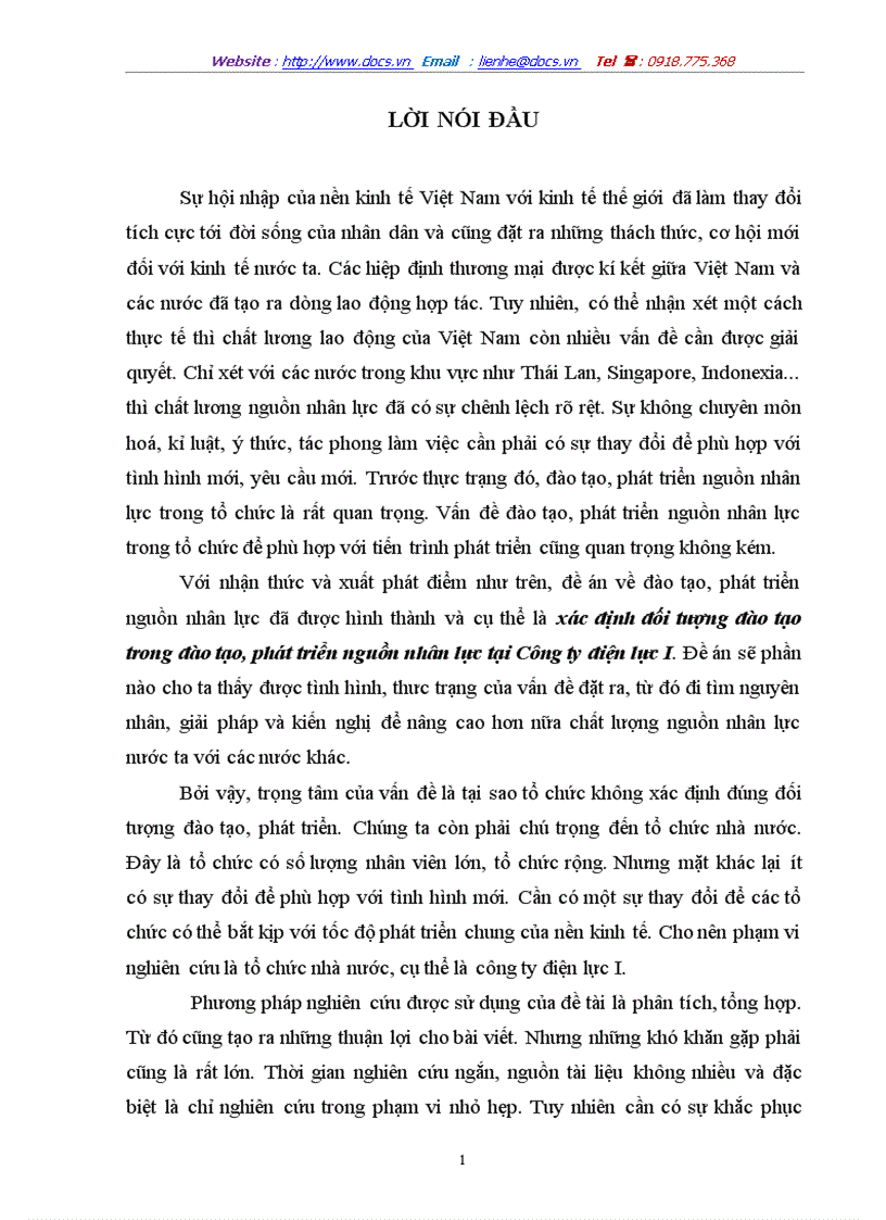 image for page Một số kiến nghị góp ý nhằm lựa chọn đúng đối tượng đào tạo của công ty điện lực i