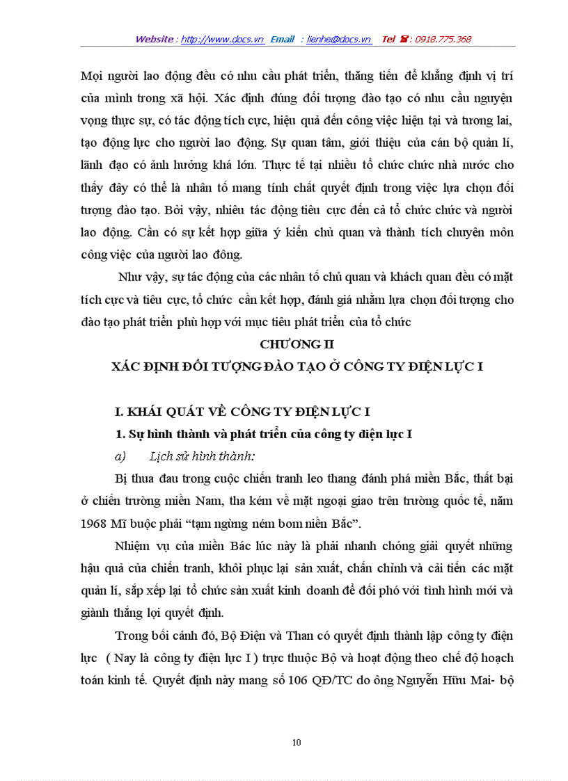 image for page Một số kiến nghị góp ý nhằm lựa chọn đúng đối tượng đào tạo của công ty điện lực i