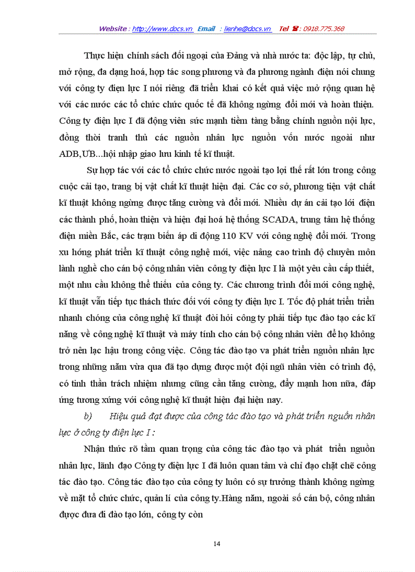 image for page Một số kiến nghị góp ý nhằm lựa chọn đúng đối tượng đào tạo của công ty điện lực i