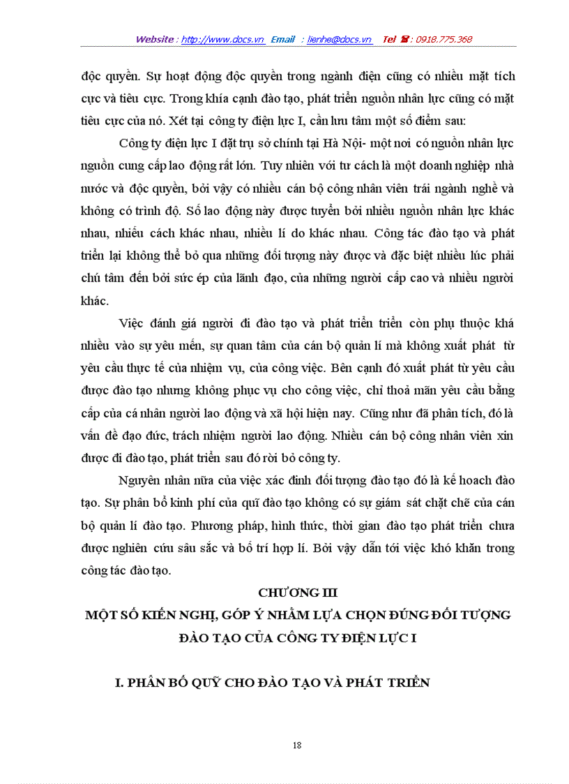 image for page Một số kiến nghị góp ý nhằm lựa chọn đúng đối tượng đào tạo của công ty điện lực i