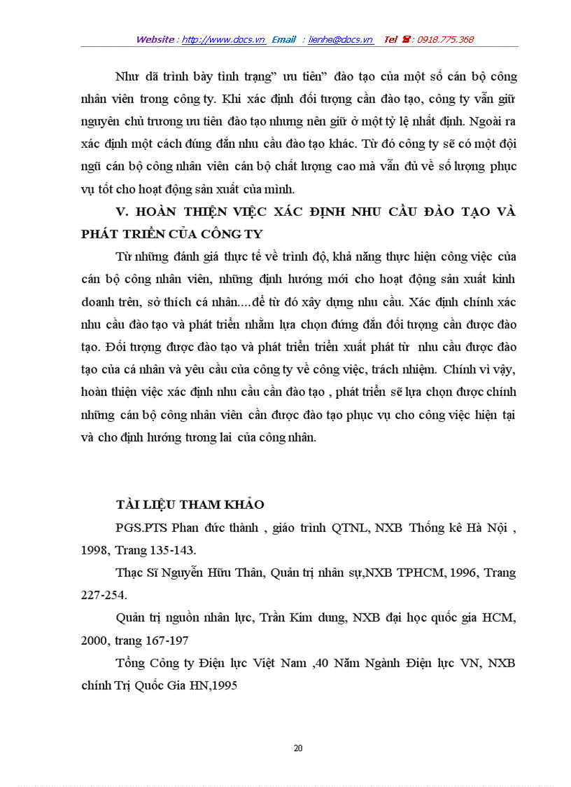 image for page Một số kiến nghị góp ý nhằm lựa chọn đúng đối tượng đào tạo của công ty điện lực i