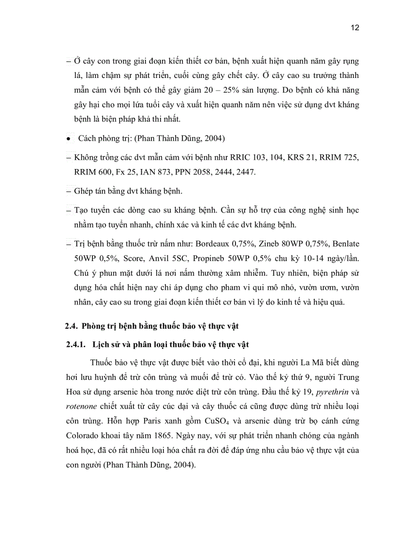 image for page Khảo sát hiệu quả một số thuốc bảo vệ thực vật dùng phòng trị bệnh rụng lá trên cây cao su