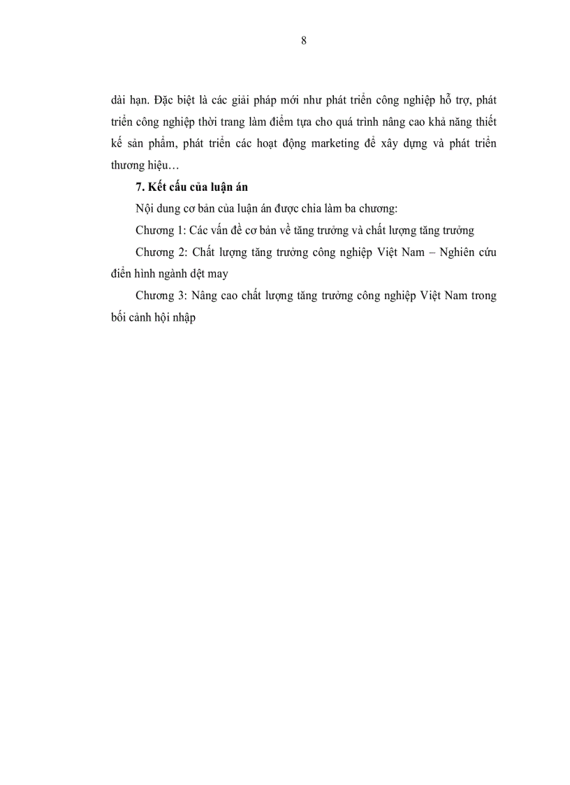 image for page Giải pháp nâng cao chất lượng tăng trưởng công nghiệp Việt Nam trong các quá trình hội nhập quốc tế Nghiên cứu điển hình ngành dệt may