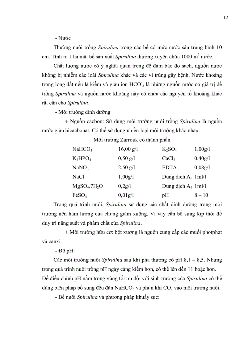 image for page NGHIÊN CỨU SỬ DỤNG SINH KHỐI VI KHUẨN LAM Spirulina platensis BỔ SUNG VÀO NUỚC GIẢI KHÁT