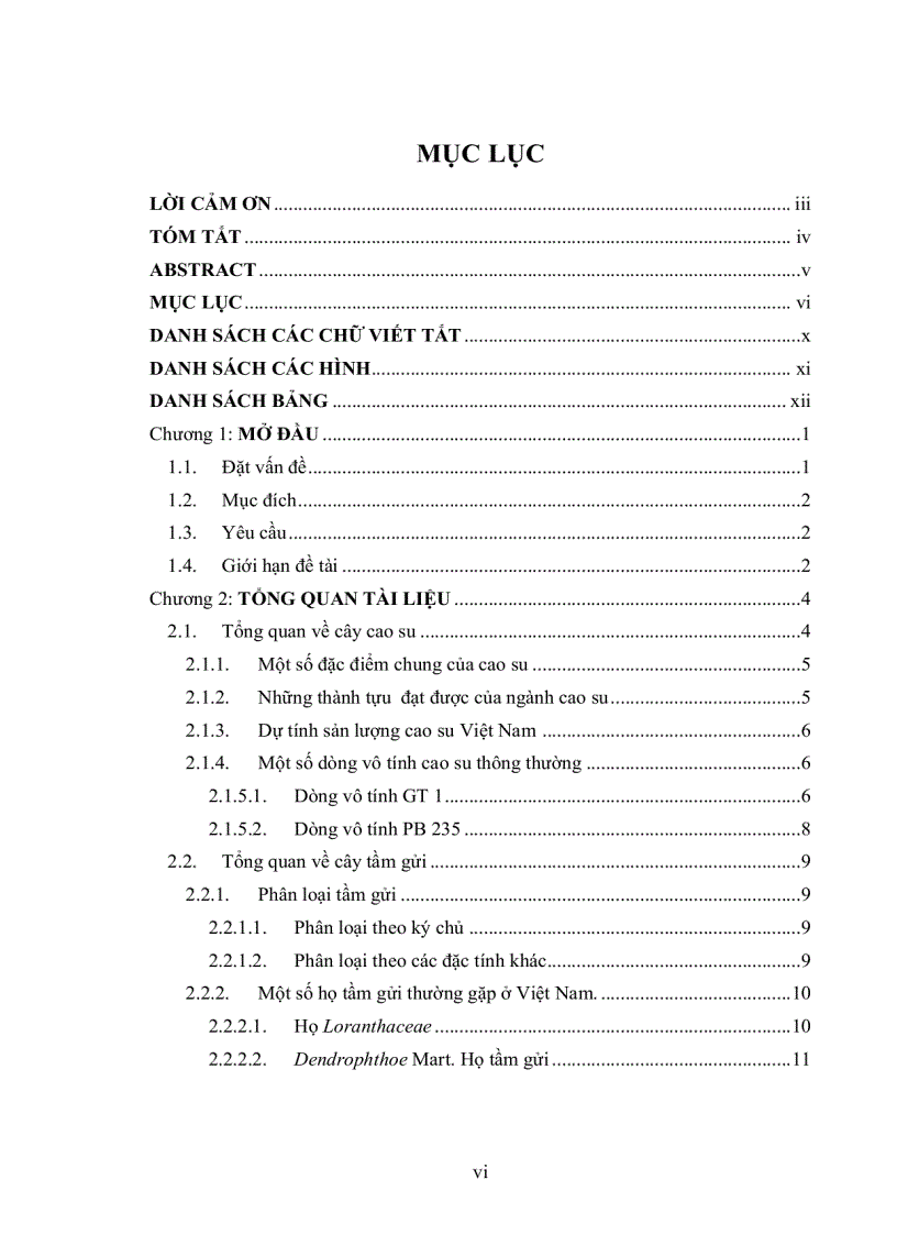 image for page Khảo sát đặc điểm sinh học chu trình phát triển và gây bệnh nhân tạo tầm gửi lá nhỏ Taxillus chinensis thuộc họ Loranthacea trên cây cao su Hevea