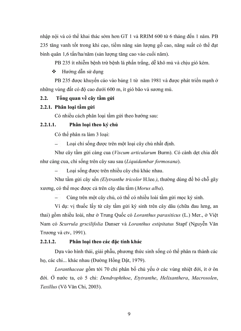 image for page Khảo sát đặc điểm sinh học chu trình phát triển và gây bệnh nhân tạo tầm gửi lá nhỏ Taxillus chinensis thuộc họ Loranthacea trên cây cao su Hevea