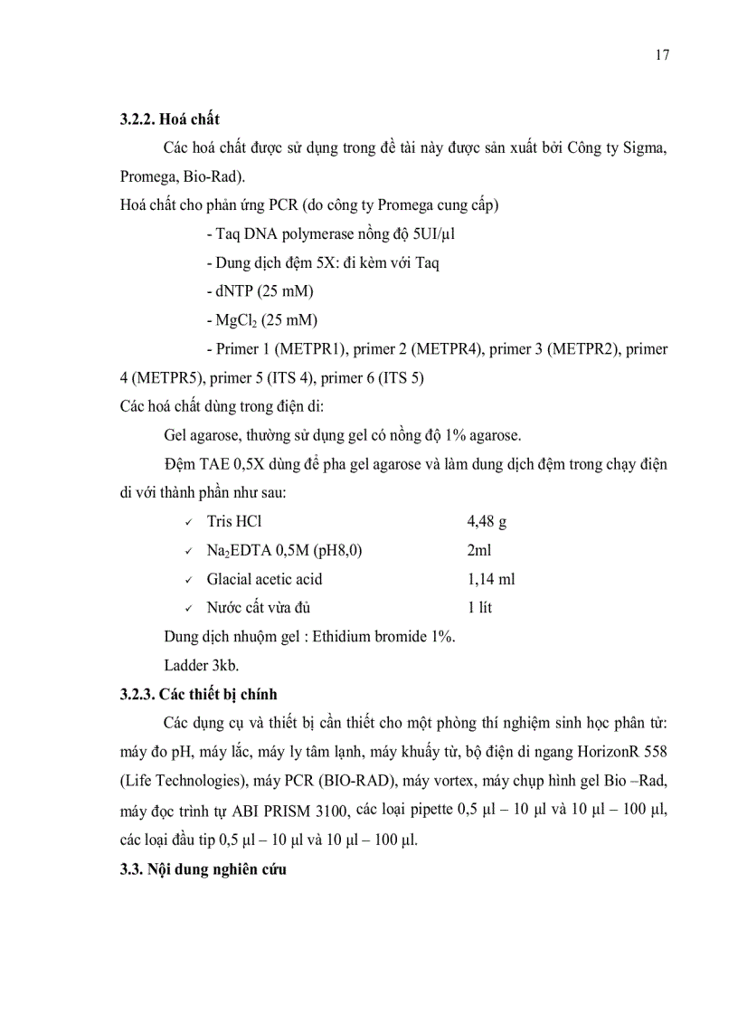 image for page Nghiên cứu sự đa dạng di truyền của nấm Metarhizium anisopliae dựa va o trình tự gen Pr1 va vùng rDNA ITS