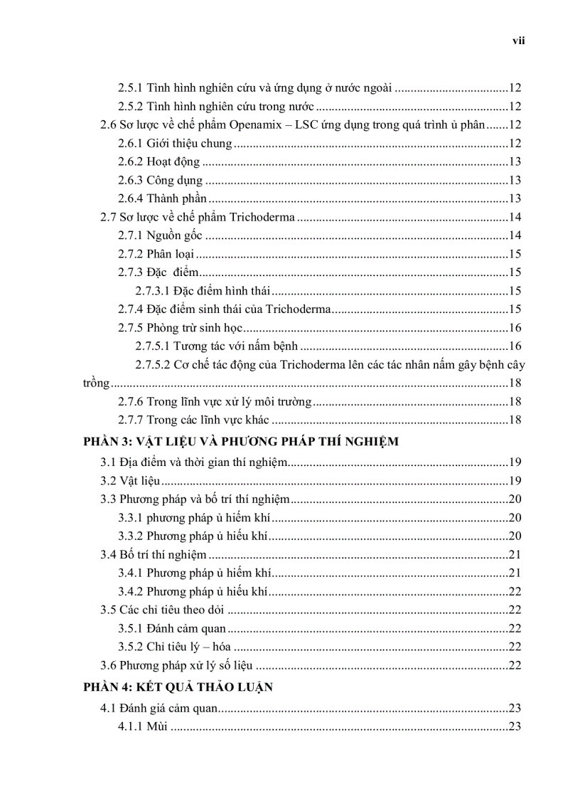 image for page Khảo sát ảnh hƣởng của chế phẩm openamix lsc và trichoderma lên xử lý phân bò