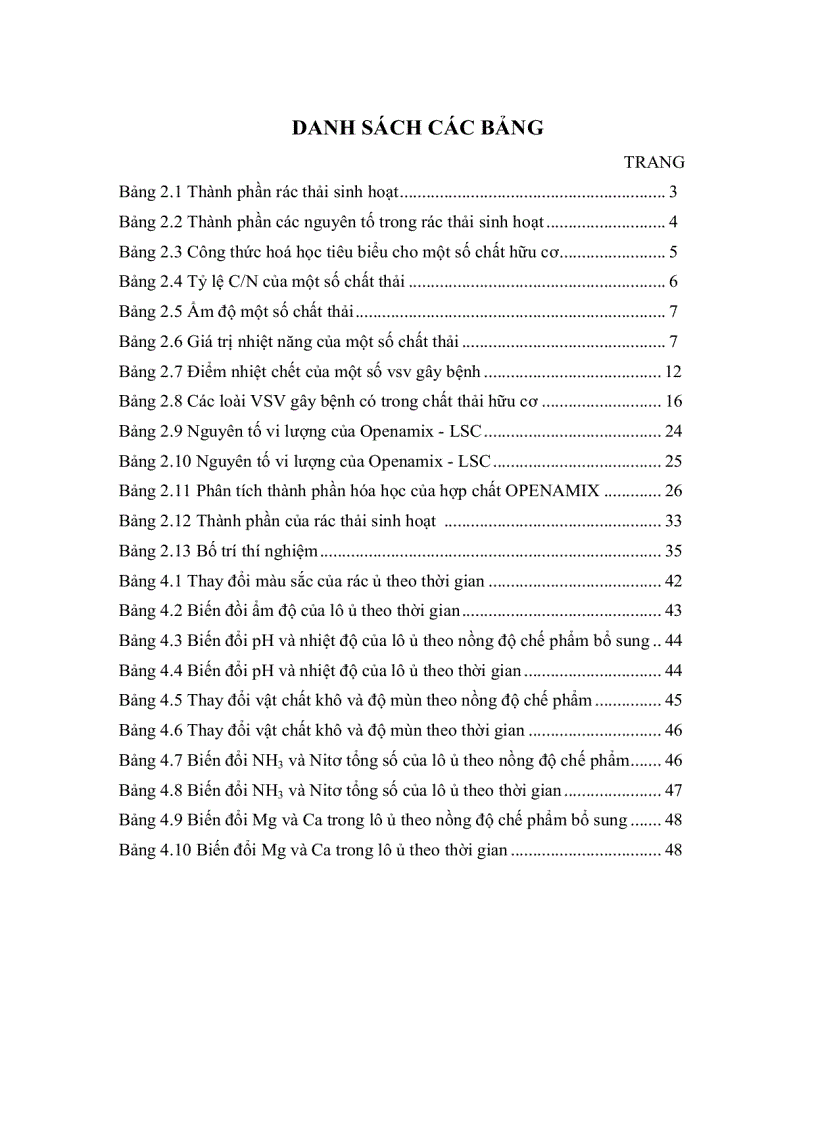 image for page Khảo sát ảnh hƣởng của chế phẩm openamix lsc và trichoderma lên xử lý rác thải sinh hoạt