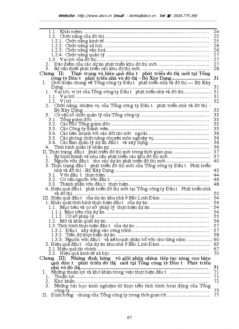 image for page Thực trạng và giải pháp trong đầu tư phát triển đô thị mới tại Tổng Công ty đầu tư phát triển nhà và đô thị Bộ Xây dựng