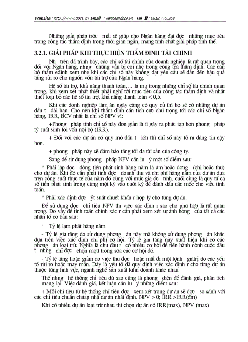 image for page Giải pháp nâng cao chất lượng thẩm định tài chính dự án đầu tư tại ngânhàng NHTMCP Công Thương VietinBank Đống Đa