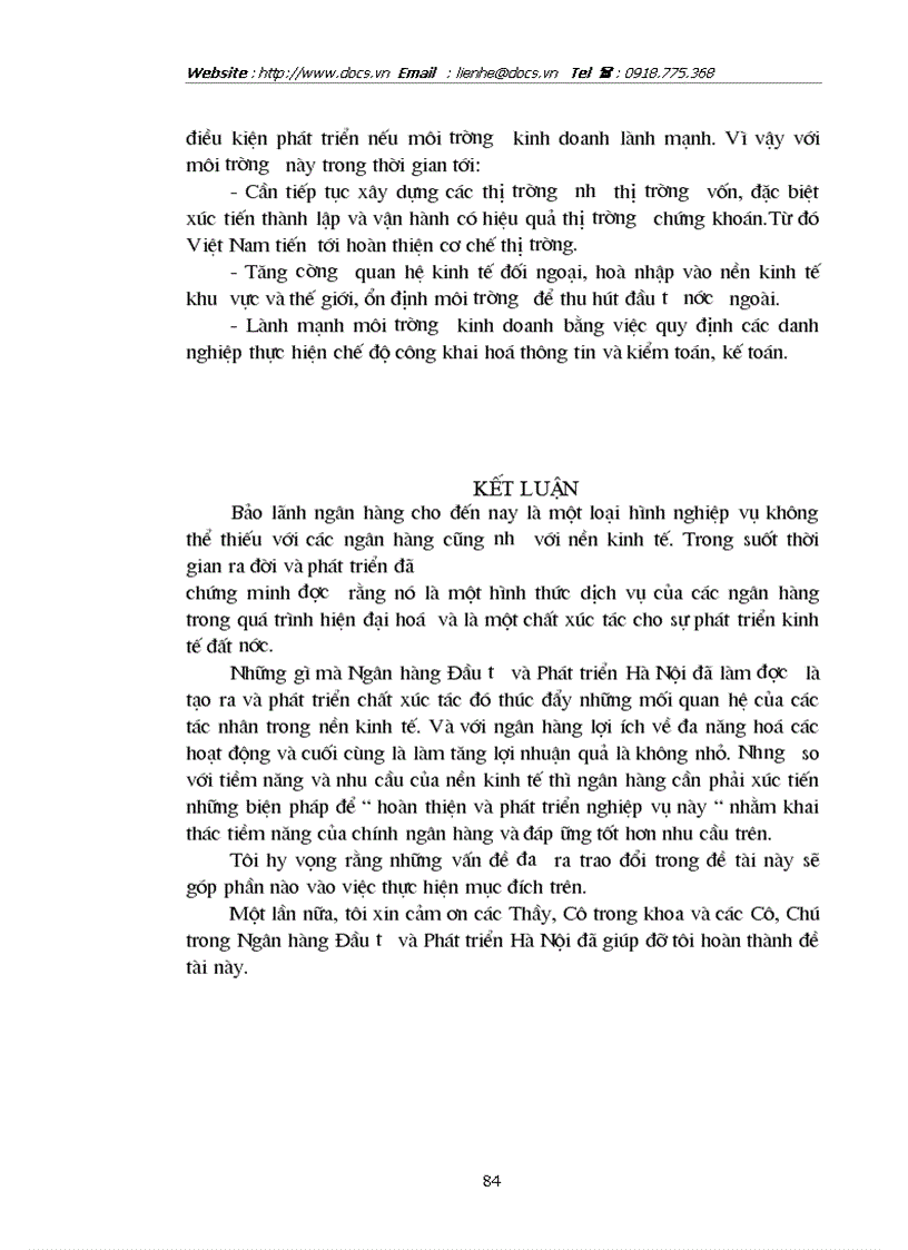 image for page Hoàn thiện và phát triển nghiệp vụ bảo lãnh tại ngânhàng NHĐT PT BIDV Hà Nội