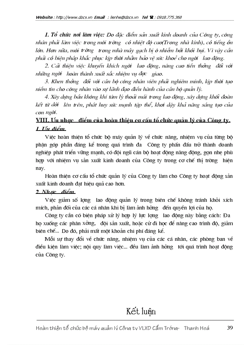 image for page Hoàn thiện tổ chức bộ máy quản lý tại Công ty vật liệu xây dựng Cẩm Trướng