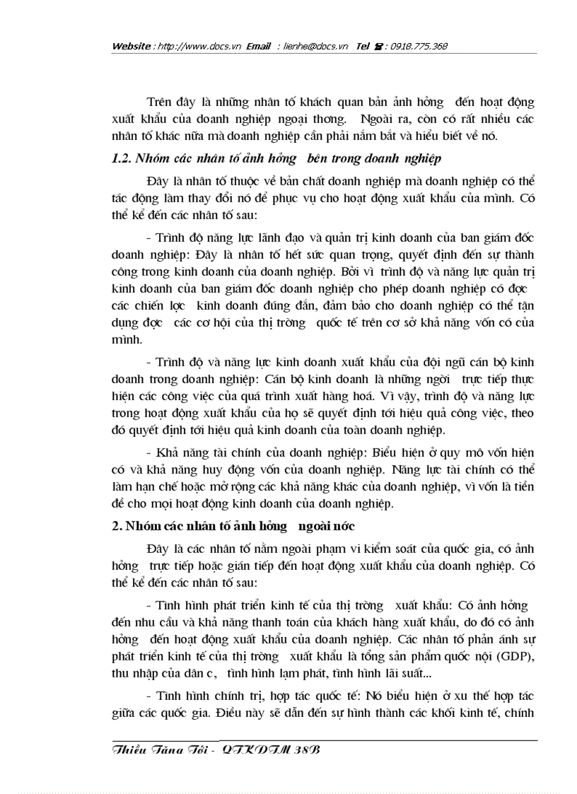 image for page 1số biện pháp thúc đẩy hoạt động xuất khẩu của Công ty phát triển XNK và Đầu tư VIEXIM