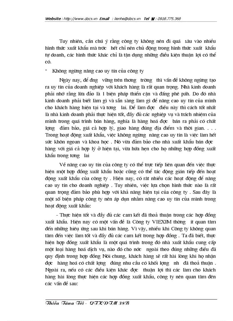 image for page 1số biện pháp thúc đẩy hoạt động xuất khẩu của Công ty phát triển XNK và Đầu tư VIEXIM