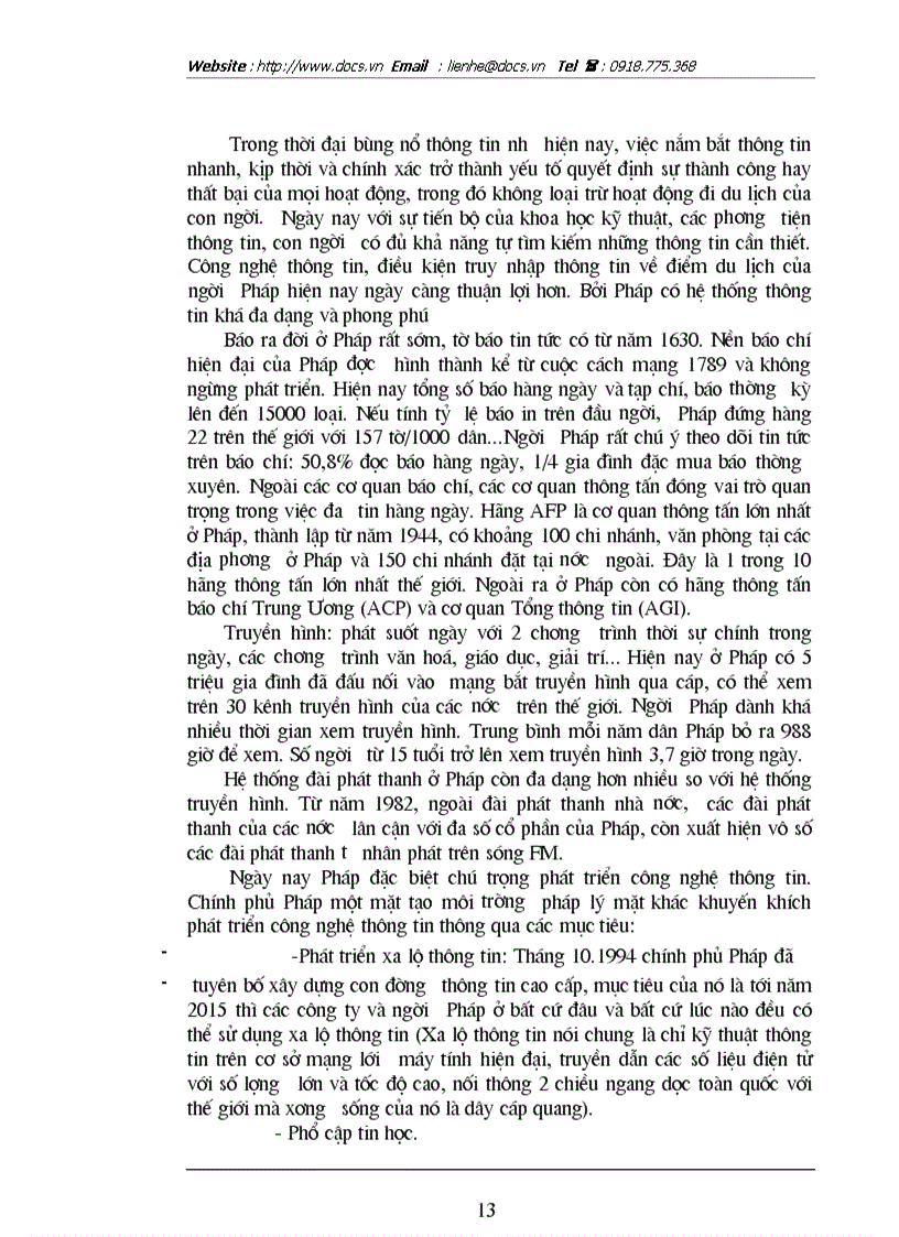 image for page Các giải pháp nhằm duy trì và mở rộng thị trường khách du lịch là người Pháp của Công ty du lịch Việt Nam tại Hà Nội