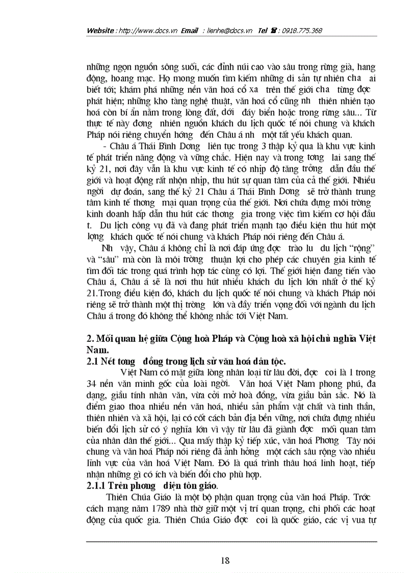 image for page Các giải pháp nhằm duy trì và mở rộng thị trường khách du lịch là người Pháp của Công ty du lịch Việt Nam tại Hà Nội