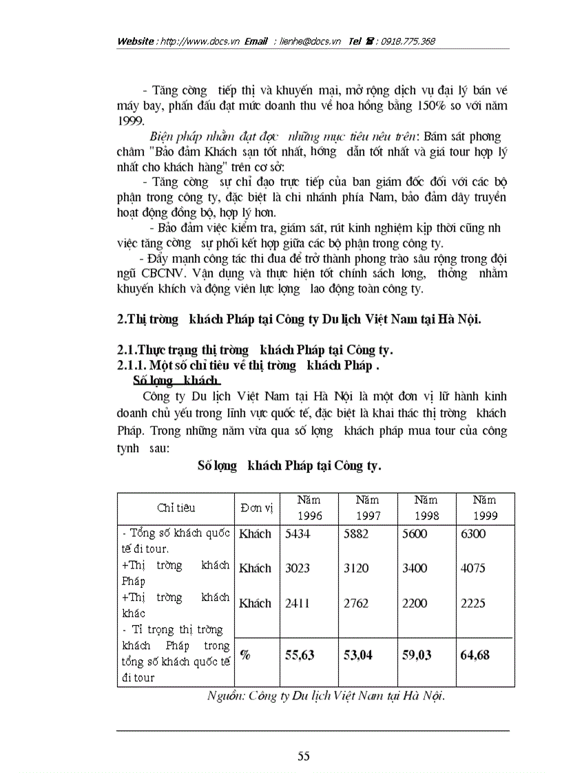 image for page Các giải pháp nhằm duy trì và mở rộng thị trường khách du lịch là người Pháp của Công ty du lịch Việt Nam tại Hà Nội