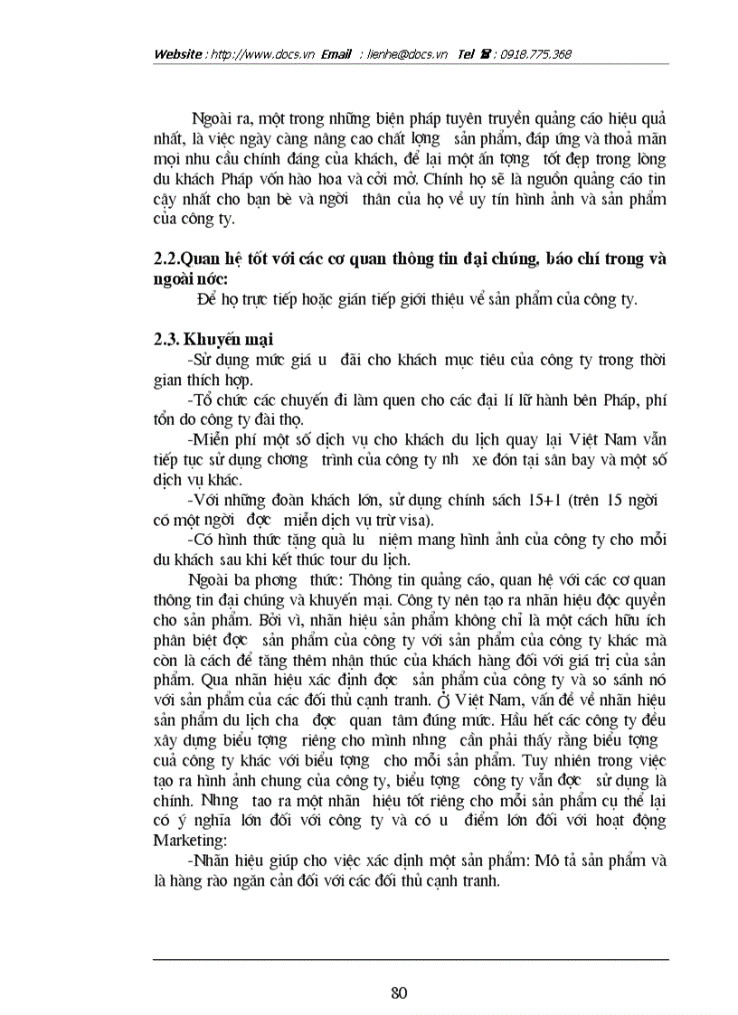 image for page Các giải pháp nhằm duy trì và mở rộng thị trường khách du lịch là người Pháp của Công ty du lịch Việt Nam tại Hà Nội