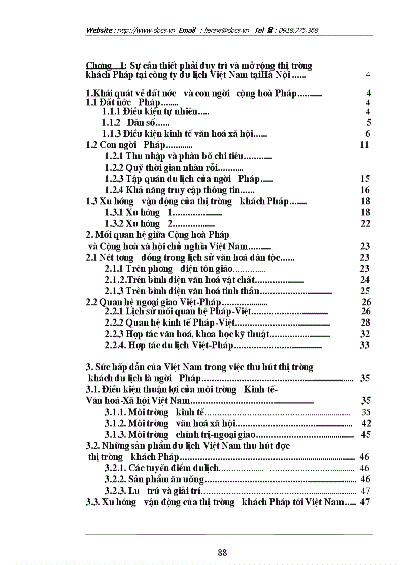 image for page Các giải pháp nhằm duy trì và mở rộng thị trường khách du lịch là người Pháp của Công ty du lịch Việt Nam tại Hà Nội