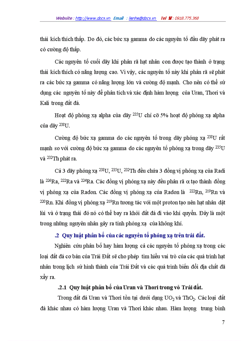image for page Nghiên cứu hàm lượng phóng xạ của các nguyên tố phóng xạ
