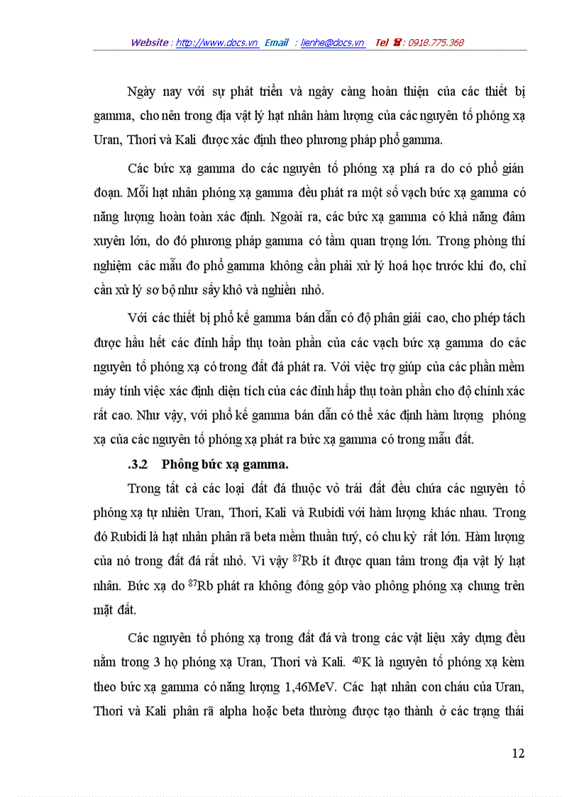 image for page Nghiên cứu hàm lượng phóng xạ của các nguyên tố phóng xạ