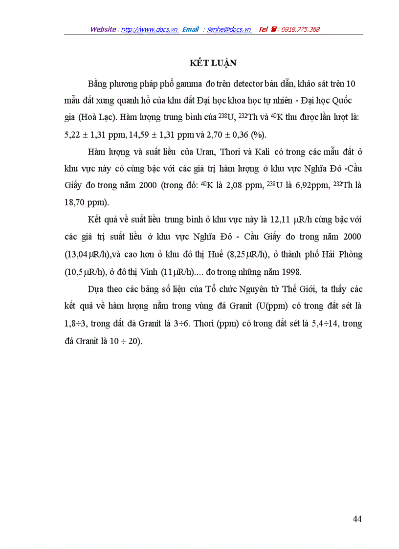image for page Nghiên cứu hàm lượng phóng xạ của các nguyên tố phóng xạ
