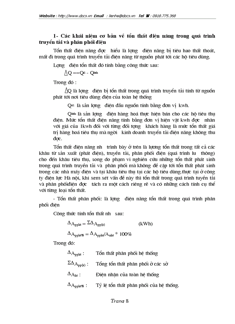 image for page 1số biện pháp chủ yếu nhằm giảm tổn thất điện năng trong quản lý truyền tải và phân phối điện năng của Công ty Điện lực Hà nội