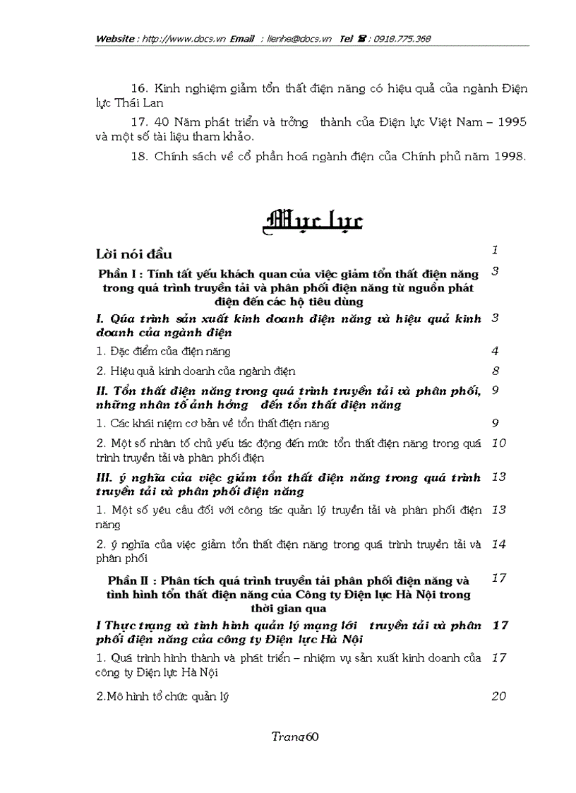 image for page 1số biện pháp chủ yếu nhằm giảm tổn thất điện năng trong quản lý truyền tải và phân phối điện năng của Công ty Điện lực Hà nội