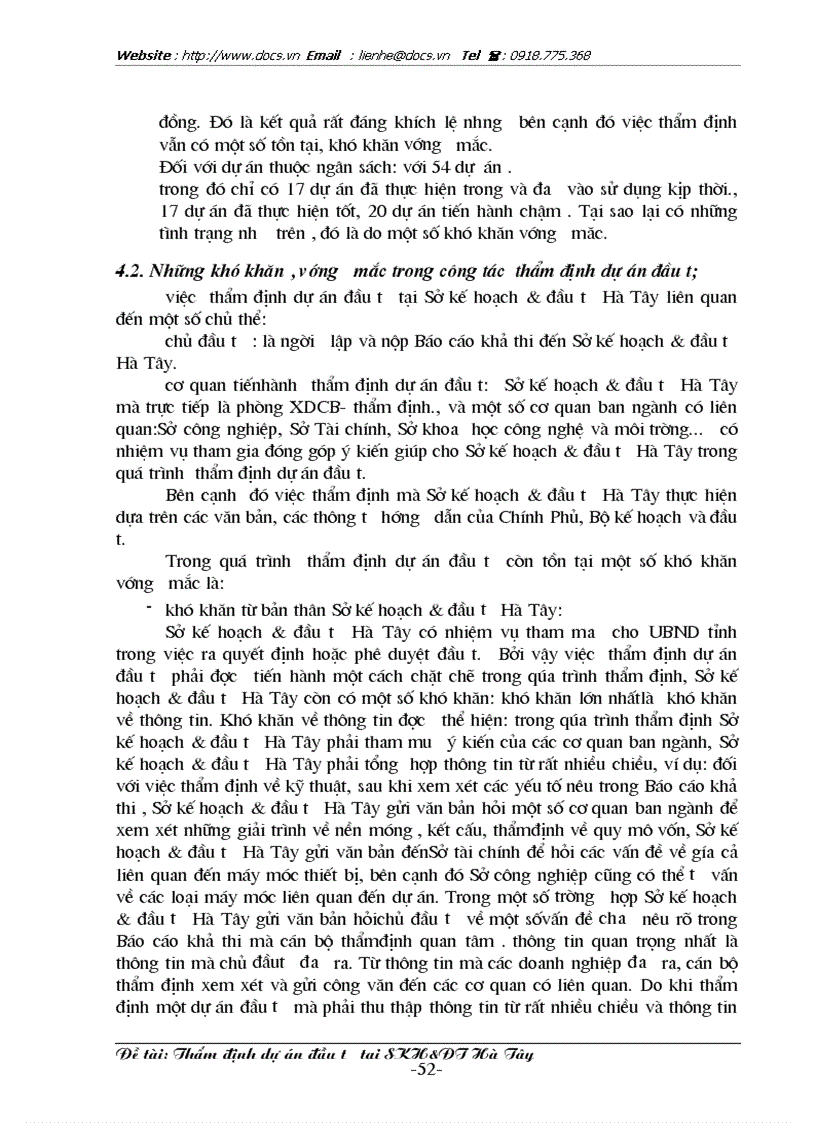 image for page 1số ý kiến về công tác thẩm định dự án đầu tư tại Sở kế hoạch và đầu tư Hà Tây