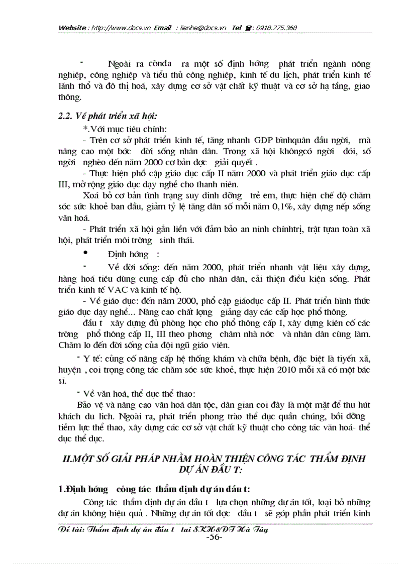 image for page 1số ý kiến về công tác thẩm định dự án đầu tư tại Sở kế hoạch và đầu tư Hà Tây