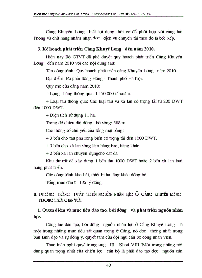 image for page Công tác đào tạo bồi dưỡng và phát triển nguồn nhân lực ở cảng Khuyến Lương