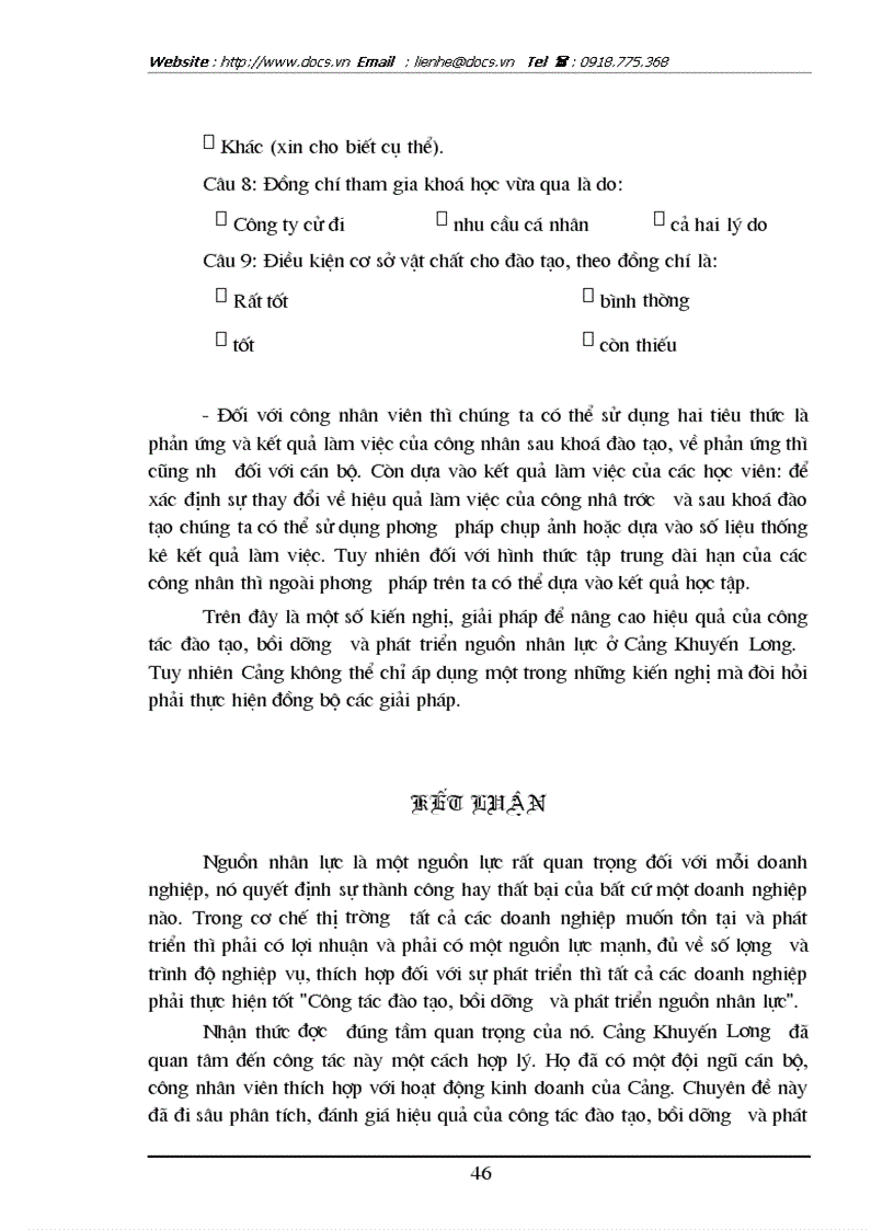 image for page Công tác đào tạo bồi dưỡng và phát triển nguồn nhân lực ở cảng Khuyến Lương