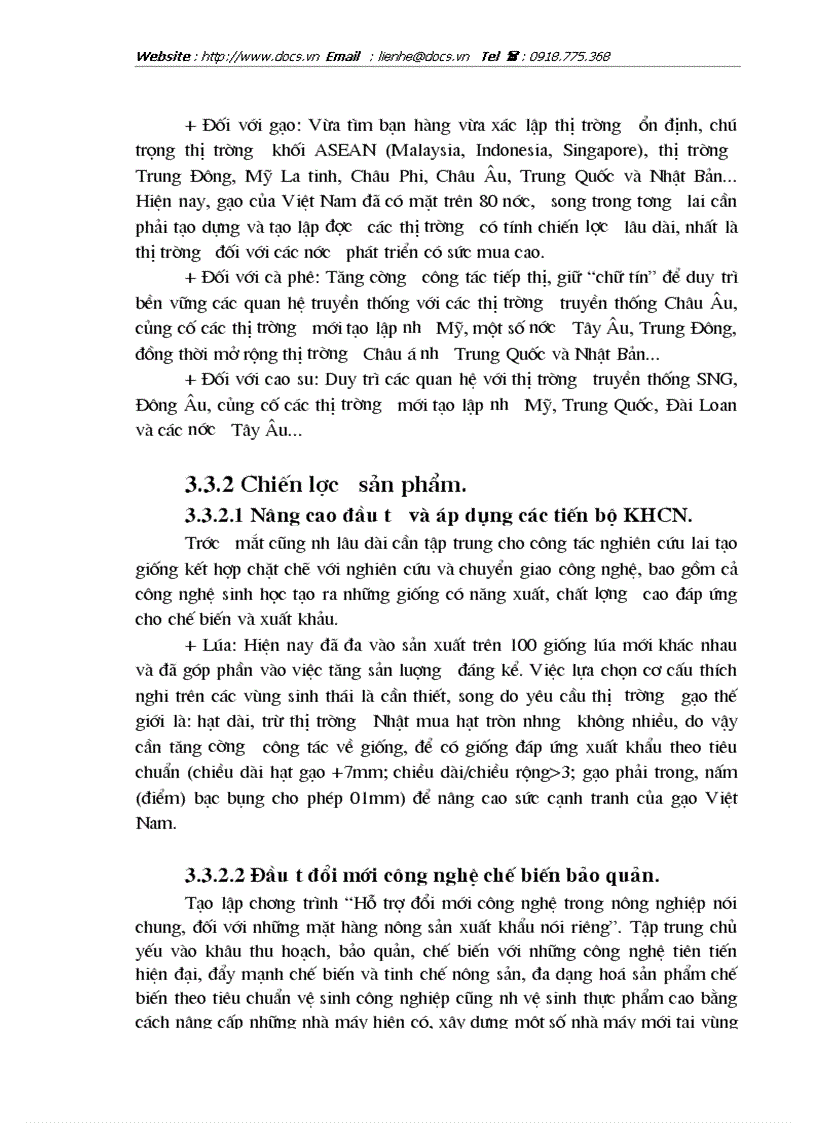 image for page Thực trạng và giải pháp trong hoạt động xuất khẩu 1 số mặt hàng nông sản chủ yếu ở Việt Nam Gạo Cà phê Cao su